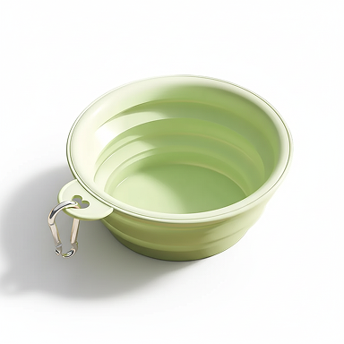 Prenosna zložljiva posoda za pse – Zelena (350 mL)